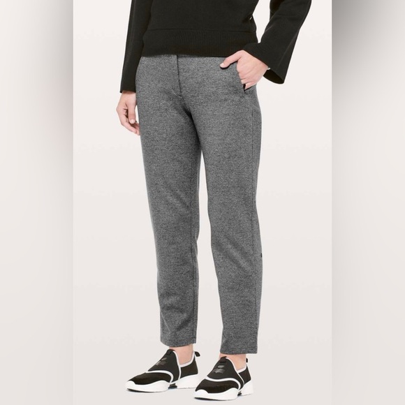 lululemon athletica Pants - Lululemon On The Move Pant Ponte 28" Heather Core Dark Grey Trouser Pants Dress